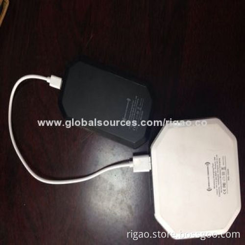 QI wireless charger with 10,000mAh Li-ion battery, for iPhone 5, Samsung Galaxy Note